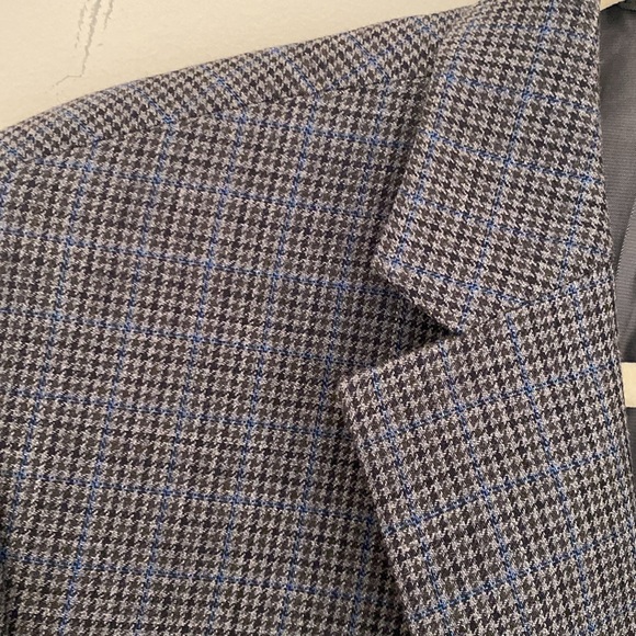 NWT Lauren Ralph Lauren silk/wool Ultraflex houndstooth blazer Sz 40 R - Picture 2 of 12